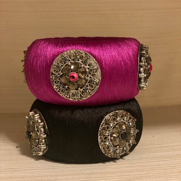 Beautiful fabric bangle bracelets - Picture 3 of 4